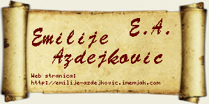 Emilije Azdejković vizit kartica